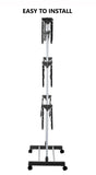 NNEDSZ CARLA HOME Folding 3 Tier Clothes Laundry Drying Rack with Stainless Steel Tubes for Indoor & Outdoor Home