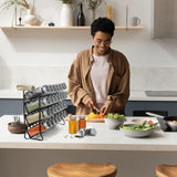 NNEDSZ Spice Rack organiser with 28 Spice Jars, Spice Labels, Funnel and Marker for Kitchen Countertop