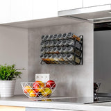 NNEDSZ Spice Rack organiser with 28 Spice Jars, Spice Labels, Funnel and Marker for Kitchen Countertop