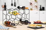 NNEDSZ 14 Bottle Freestanding Modern Metal Countertop Wine Rack Countertop