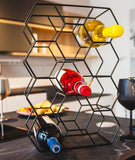 NNEDSZ 14 Bottle Freestanding Modern Metal Countertop Wine Rack Countertop