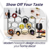 NNEDSZ 14 Bottle Freestanding Modern Metal Countertop Wine Rack Countertop