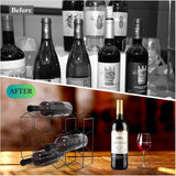 NNEDSZ 14 Bottle Freestanding Modern Metal Countertop Wine Rack Countertop
