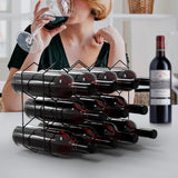 NNEDSZ 14 Bottle Freestanding Modern Metal Countertop Wine Rack Countertop
