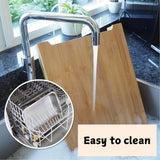 NNEDSZ Chopping Board with with 2 Organiser Stainless Steel Trays Containers