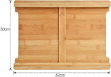 NNEDSZ Chopping Board with with 2 Organiser Stainless Steel Trays Containers