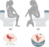 NNEDSZ Bamboo Toilet Stool Foldable and Adjustable Height with Non-Slip Layer for Bathroom
