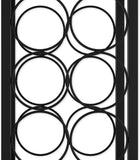 NNEDSZ Wine Rack Countertop Wooden & Metal Holder for 6 Bottles & 2 Glasses