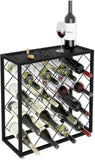 NNEDSZ Freestanding Metal Wine Rack for 25 Bottles