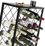 NNEDSZ Freestanding Metal Wine Rack for 25 Bottles