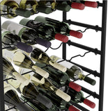 NNEDSZ 6-Tier Freestanding Wine Rack for 30 Bottles with Wood Countertop and Sturdy Metal Frame