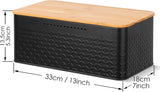 NNEDSZ Bread Bin with Bamboo Lid used as Chopping Board for Kitchen Countertop