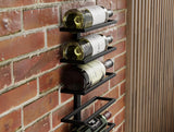 NNEDSZ Metal Wall Mount Wine Rack for Wine Bottles, Liquor, Champagne (Holds 10 Bottles)