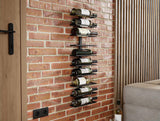 NNEDSZ Metal Wall Mount Wine Rack for Wine Bottles, Liquor, Champagne (Holds 10 Bottles)
