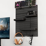 NNEDSZ Pegboard Combination Kit with 4 Pegboards and 18 Accessories Modular Hanging for Wall Organiser