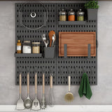 NNEDSZ Pegboard Combination Kit with 4 Pegboards and 18 Accessories Modular Hanging for Wall Organiser
