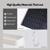 NNEDSZ Pegboard Combination Kit with 4 Pegboards and 18 Accessories Modular Hanging for Wall Organiser
