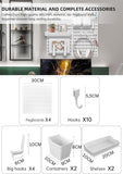 NNEDSZ Pegboard Combination Kit with 4 Pegboards and 18 Accessories Modular Hanging for Wall Organiser