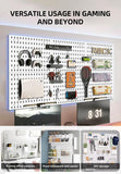 NNEDSZ Pegboard Combination Kit with 4 Pegboards and 18 Accessories Modular Hanging for Wall Organiser