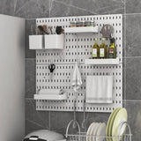 NNEDSZ Pegboard Combination Kit with 4 Pegboards and 18 Accessories Modular Hanging for Wall Organiser