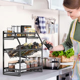 NNEDSZ 3-Tier Detachable Spice Rack Storage Organiser for Kitchen Countertop