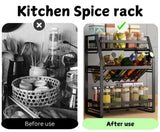 NNEDSZ 3-Tier Detachable Spice Rack Storage Organiser for Kitchen Countertop