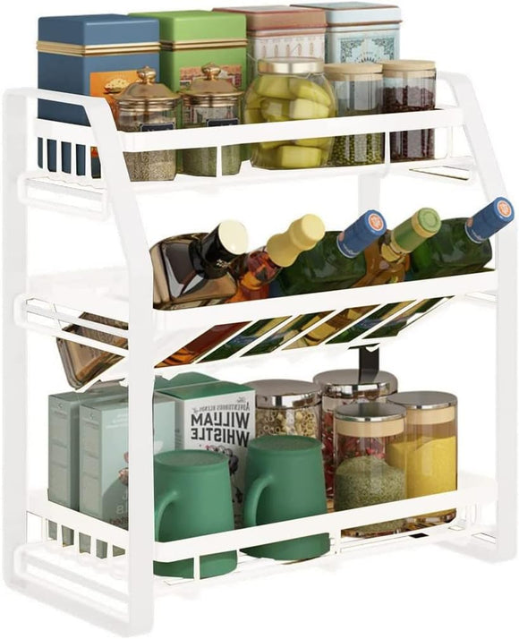 NNEDSZ 3-Tier Detachable Spice Rack Storage Organiser for Kitchen Countertop