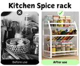 NNEDSZ 3-Tier Detachable Spice Rack Storage Organiser for Kitchen Countertop