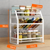 NNEDSZ 3-Tier Detachable Spice Rack Storage Organiser for Kitchen Countertop
