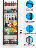 NNEDSZ 6 Tier Adjustable Baskets Over Door Pantry Organiser for Home Kitchen