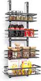 NNEDSZ 4 Tier Adjustable Baskets Over Door Pantry Organiser for Home Kitchen