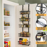 NNEDSZ 4 Tier Adjustable Baskets Over Door Pantry Organiser for Home Kitchen