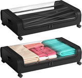 NNEDSZ Set 2 Pcs XXL Under Bed Rolling Storage Containers with 50L Large Capacity and Wheels