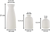 NNEDSZ Ceramic Set of 3 Modern White Vases for Home D�cor