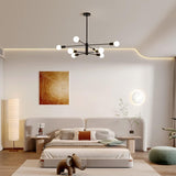NNEDSZ Modern Sputnik Chandelier, 8 Light, Black