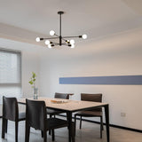 NNEDSZ Modern Sputnik Chandelier, 8 Light, Black