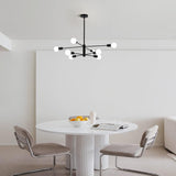 NNEDSZ Modern Sputnik Chandelier, 8 Light, Black