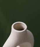NNEDSZ Ceramic Set of 2 Creative White Vases for Home Decor