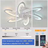 NNEDSZ Low Ceiling Light Fan, Low Profile, 6 Wind Speed, 3 Colors (82 cm)