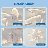 NNEDSZ Low Ceiling Light Fan, Low Profile, 6 Wind Speed, 3 Colors (82 cm)