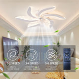 NNEDSZ Low Ceiling Light Fan, Low Profile, 6 Wind Speed, 3 Colors (68 cm)
