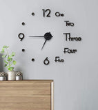 NNEDSZ DIY Wall Clock Modern Frameless Large 3D Wall Watch Giant Roman Numerals for Home Living Room and Bedroom (Small)
