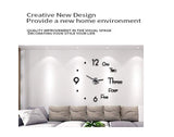 NNEDSZ DIY Wall Clock Modern Frameless Large 3D Wall Watch Giant Roman Numerals for Home Living Room and Bedroom (Small)