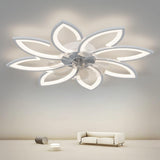 NNEDSZ Modern Ceiling Light Fan, Low Profile, 6 Wind Speed, 3 Color (90cm, White)