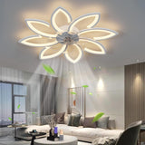 NNEDSZ Modern Ceiling Light Fan, Low Profile, 6 Wind Speed, 3 Color (90cm, White)
