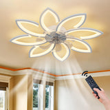 NNEDSZ Modern Ceiling Light Fan, Low Profile, 6 Wind Speed, 3 Color (90cm, White)