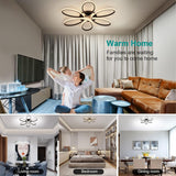 NNEDSZ Modern LED Chandelier Light Fixture Dimmable Remote (75 cm)