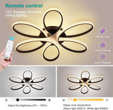NNEDSZ Modern LED Chandelier Light Fixture Dimmable Remote (75 cm)