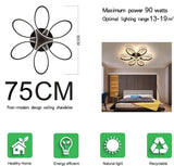 NNEDSZ Modern LED Chandelier Light Fixture Dimmable Remote (75 cm)