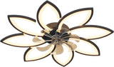 NNEDSZ Modern Ceiling Light Fan, Low Profile, 6 Wind Speed, 3 Color (90cm, Black)